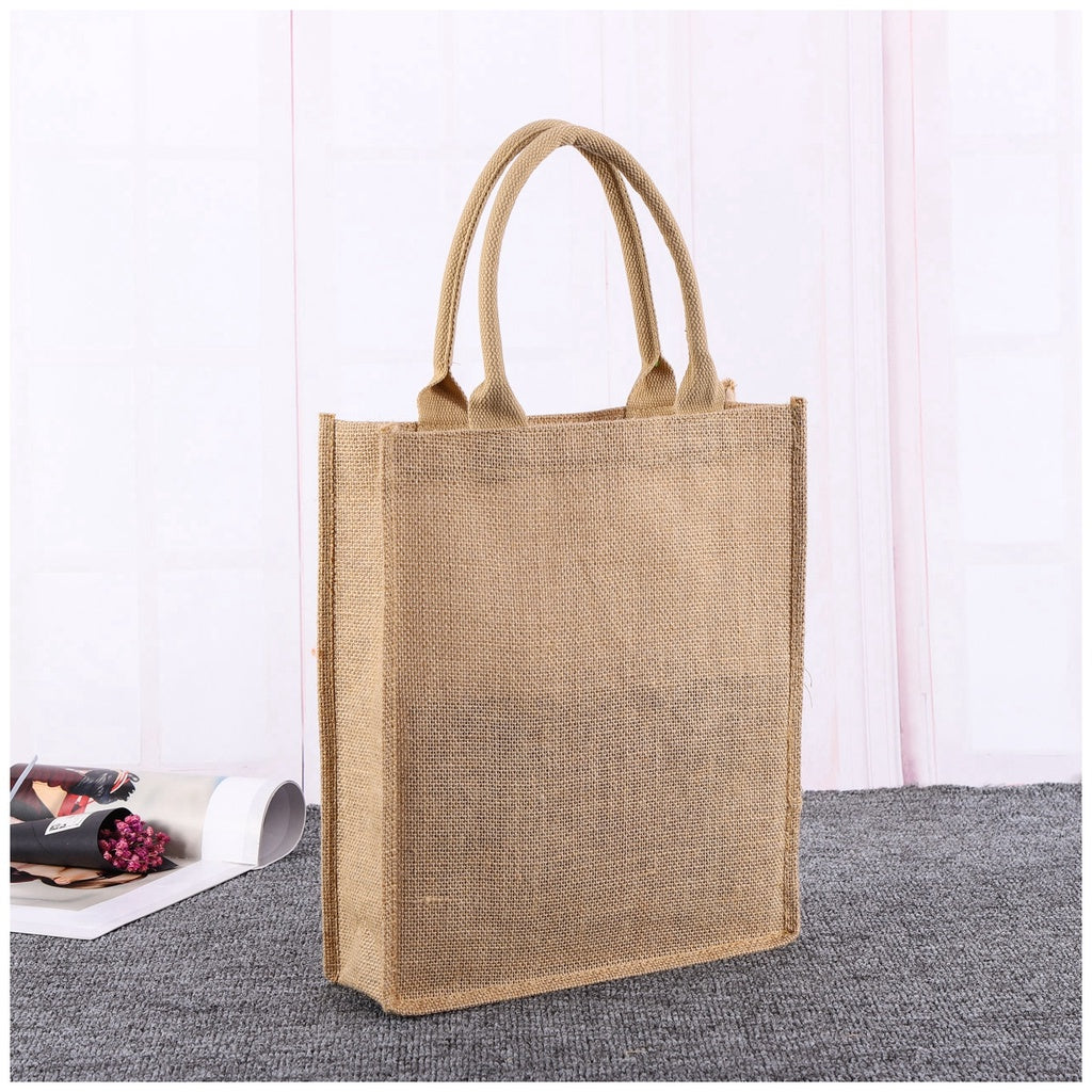 【Professional Customization】Linen Bag Jute Bag Linen Bag Linen Bag Linen Shopping Bag Hand Bag Gift Bag Printable Logo Manufacturers Customized Various Sizes and Styles(minimum 50pcs)