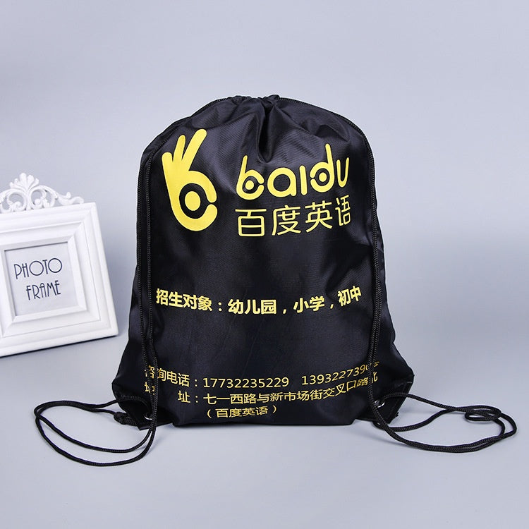 【Professional Customization】Supply Polyester Cloth Bundle Pocket Custom-made Logo Color Printed Rope Collection Bag Sports Pull Rope Backpack BagPrintable Logo Manufacturers Customized Various Sizes and Styles(minimum 50pcs)