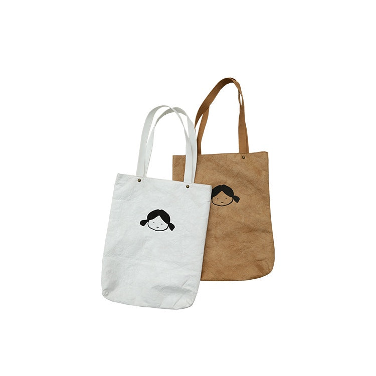 【Professional Customization】DuPont Paper Bag Custom Pattern Handbag Kraft Paper Bag Washable Tear Resistant Tote Environmental Protection Bag Printable Logo Manufacturers Customized Various Sizes and Styles(minimum 50pcs)