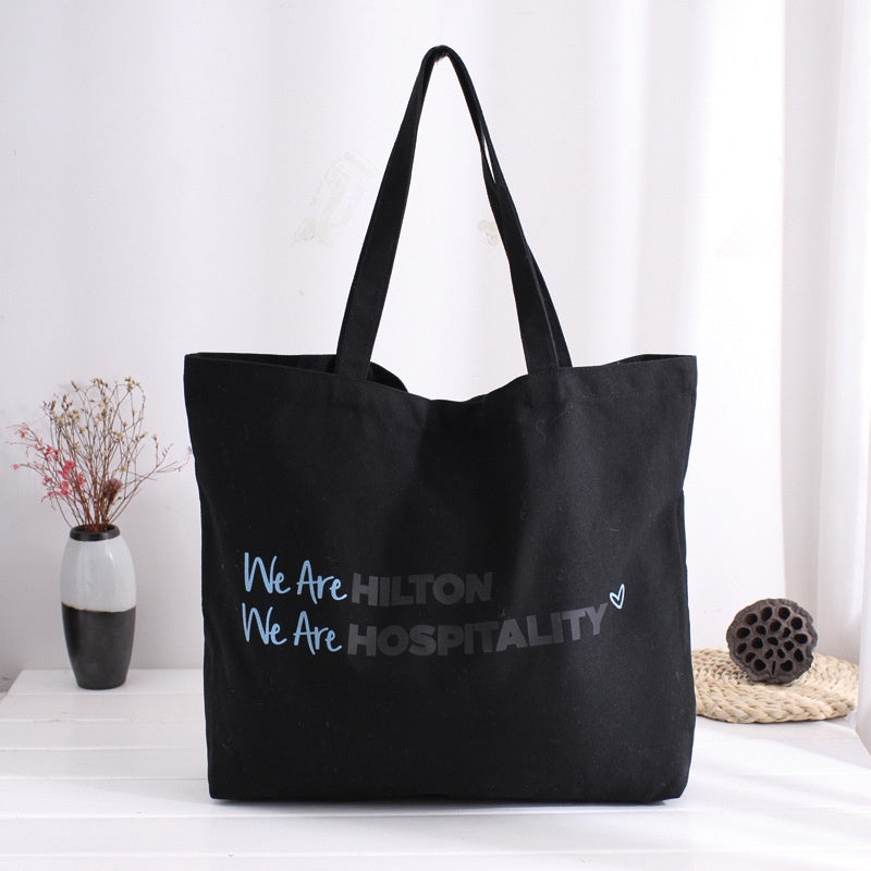 【Professional Customization】Canvas Hand-held Shopping Bag Book Storage Bag Enterprise Customized Advertising Gift BagPrintable Logo Manufacturers Customized Various Sizes and Styles(minimum 50pcs)