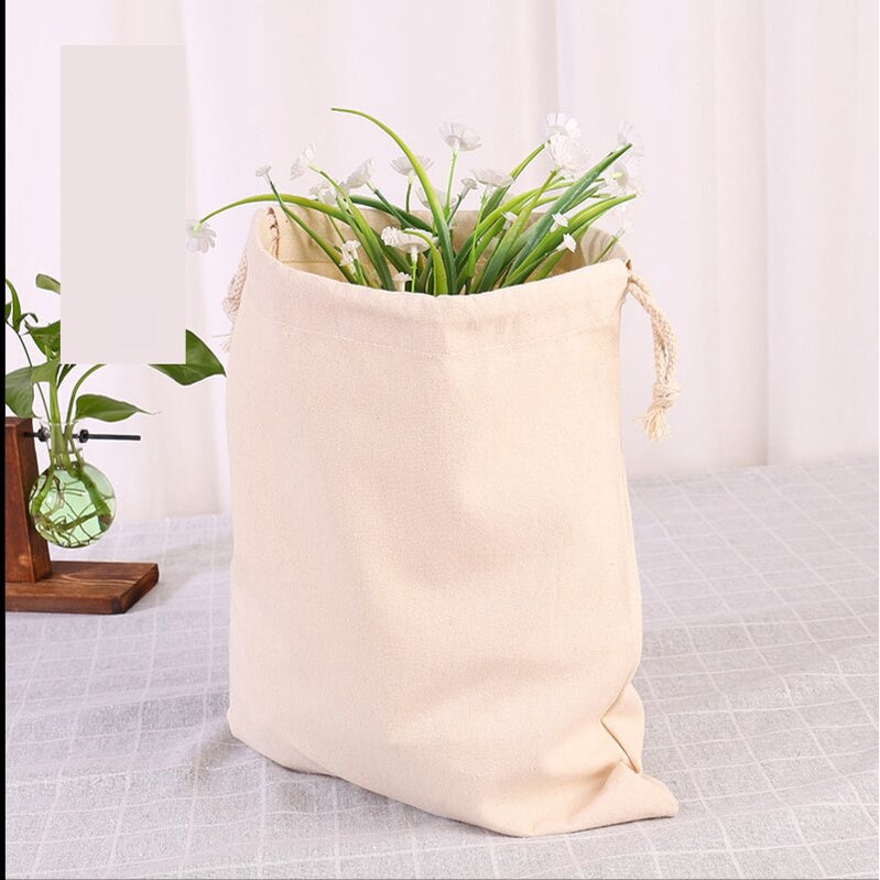 【Professional Customization】Canvas Bag Storage Bag Bundle Pocket Rice Bag Cotton Bag Printable Logo Manufacturers Customized Various Sizes and Styles(minimum 50pcs)