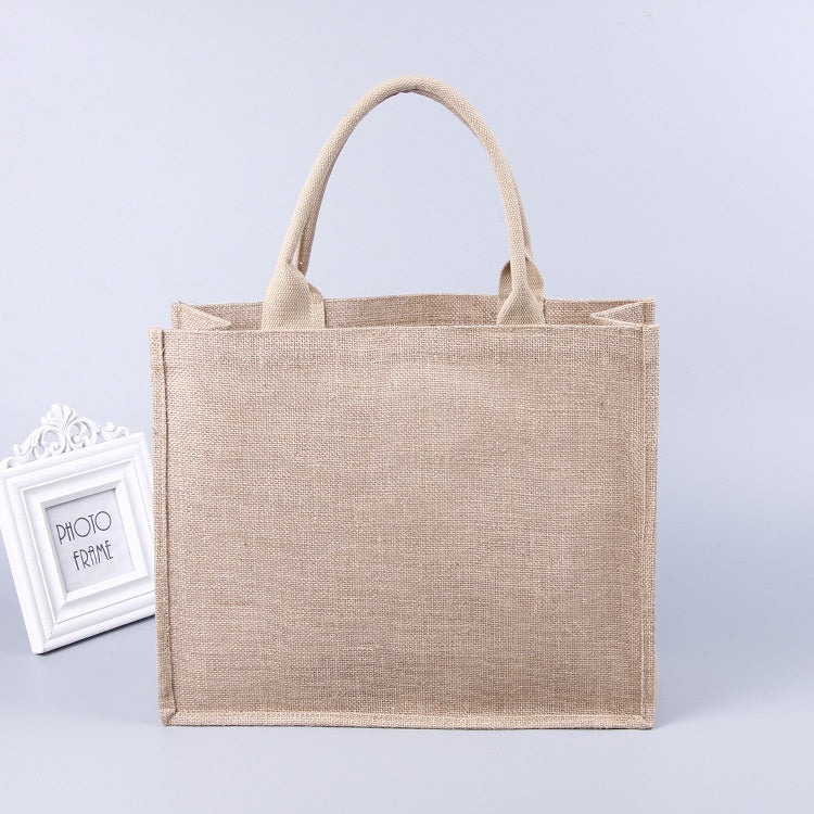 【Professional Customization】Production of Burlap Bags Printed Portable Linen Shopping Bags Jute BagPrintable Logo Manufacturers Customized Various Sizes and Styles(minimum 50pcs)