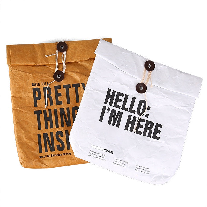 【Professional Customization】DuPont Paper Bag Custom Printed Logo Can Not Tear The Paper Bag Printable Logo Manufacturers Customized Various Sizes and Styles(minimum 50pcs)