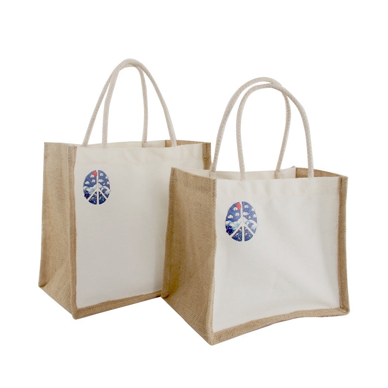 【Professional Customization】Woven Linen Cotton And Linen Commuter Tote Bags Gift Bags Simple Shopping Bags Printable Logo Manufacturers Customized Various Sizes and Styles(minimum 50pcs)