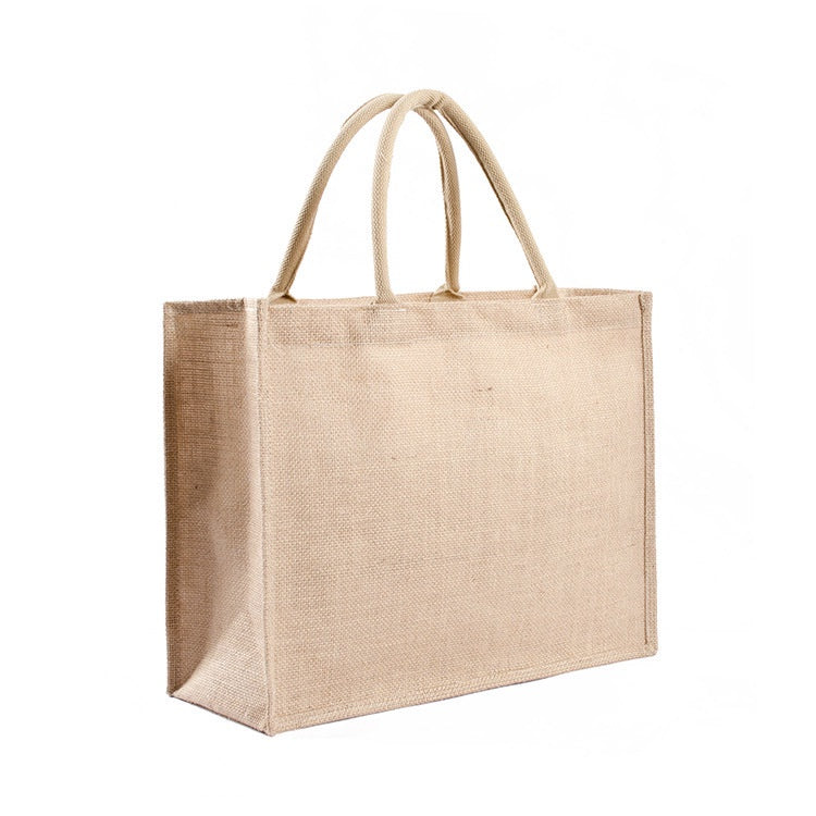 【Professional Customization】Coarse Retro Environmental Protection Jute Bag Clad Waterproof Hand-held Linen Bag Printable Logo Manufacturers Customized Various Sizes and Styles(minimum 50pcs)