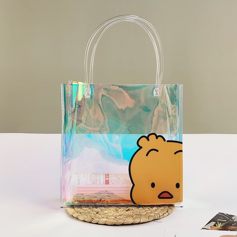 【Professional Customization】PVC Transparent Jelly Gift Packaging INS Online Celebrity Cute Portable Laser Holiday Gift Bag Custom Shopping BagPrintable Logo Manufacturers Customized Various Sizes and Styles(minimum 50pcs)