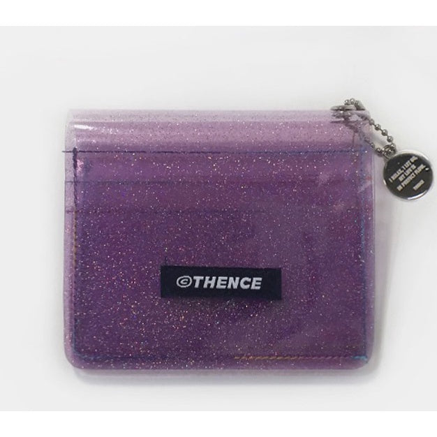 【Professional Customization】Ins Super-fire Korean Short Folding Small Wallet PVC Transparent Card Bag Female Bling Zero Wallet Can Hang Key Fob Printable Logo Manufacturers Customized Various Sizes and Styles(minimum 50pcs)