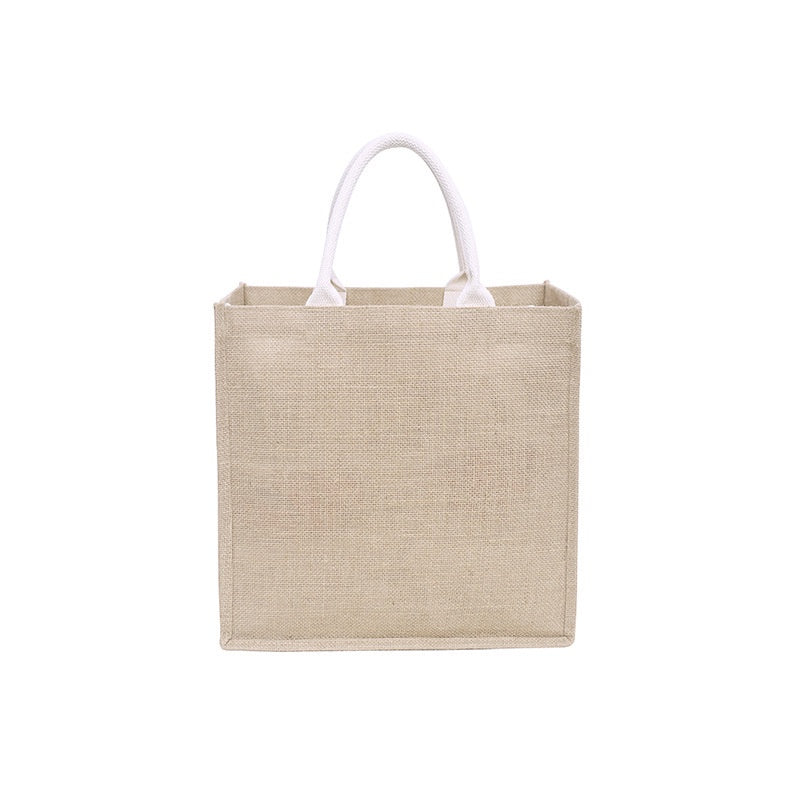 【Professional Customization】Factory  Waterproof Film Linen Bag  Linen Environmental Protection Bag  Yellow Shopping Bag SpotPrintable Logo Manufacturers Customized Various Sizes and Styles(minimum 50pcs)