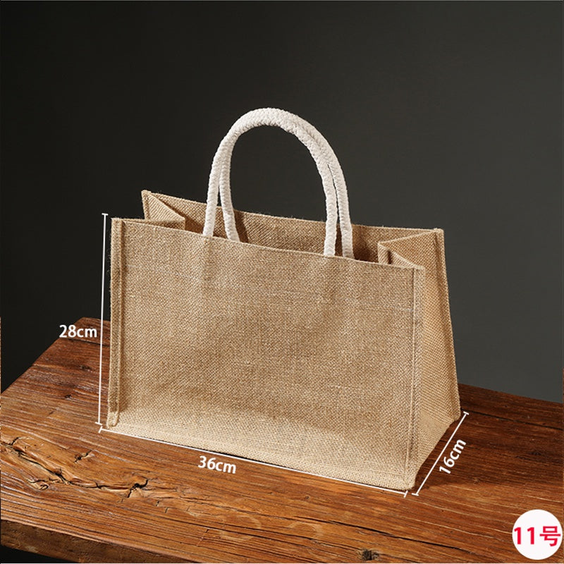 【Professional Customization】Retro Art Cotton And Linen Tote Bag Woven Small Cloth Bag Shopping Eco-friendly Bag Carrying Book Bag Storage Small Printable Logo Manufacturers Customized Various Sizes and Styles(minimum 50pcs)