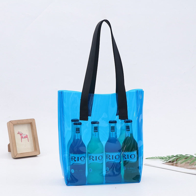 【Professional Customization】Plastic Color PVC Portable Packaging Bag Single Shoulder Jelly Make-up Gift Bag Printable Logo Manufacturers Customized Various Sizes and Styles(minimum 50pcs)