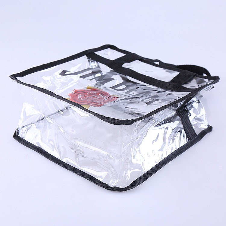 【Professional Customization】Production of Custom Pvc Handbags Transparent Printing Hand Shopping Bags PVC Cosmetics HandbagsPrintable Logo Manufacturers Customized Various Sizes and Styles(minimum 50pcs)