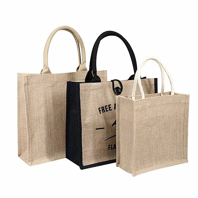 【Professional Customization】Linen Bag Jute Bag Waterproof Cotton Gift Bag Logo Custom Waterproof Film Linen Bag Custom-madePrintable Logo Manufacturers Customized Various Sizes and Styles(minimum 50pcs)