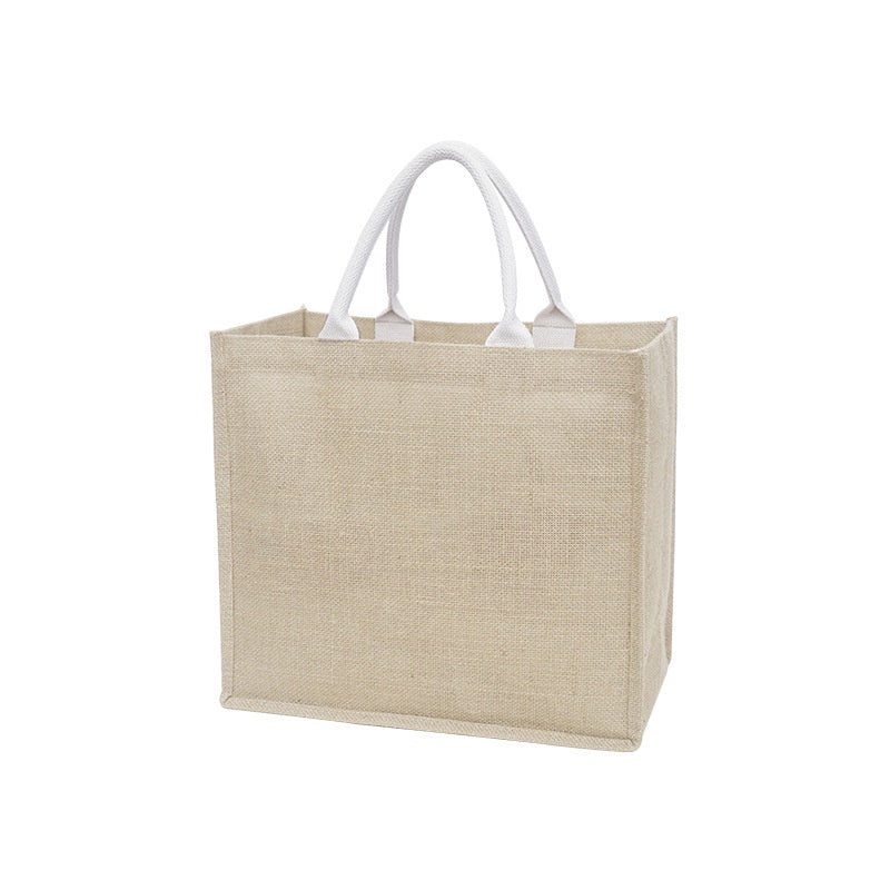 【Professional Customization】Factory  Waterproof Film Linen Bag  Linen Environmental Protection Bag  Yellow Shopping Bag SpotPrintable Logo Manufacturers Customized Various Sizes and Styles(minimum 50pcs)