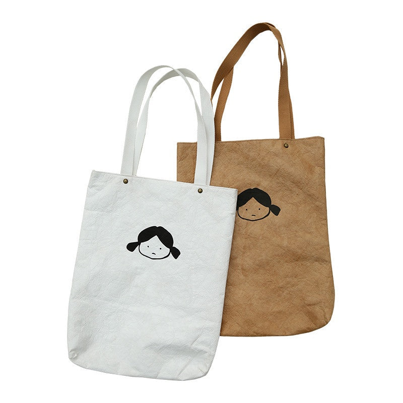 【Professional Customization】DuPont Paper Bag Custom Pattern Handbag Kraft Paper Bag Washable Tear Resistant Tote Environmental Protection Bag Printable Logo Manufacturers Customized Various Sizes and Styles(minimum 50pcs)