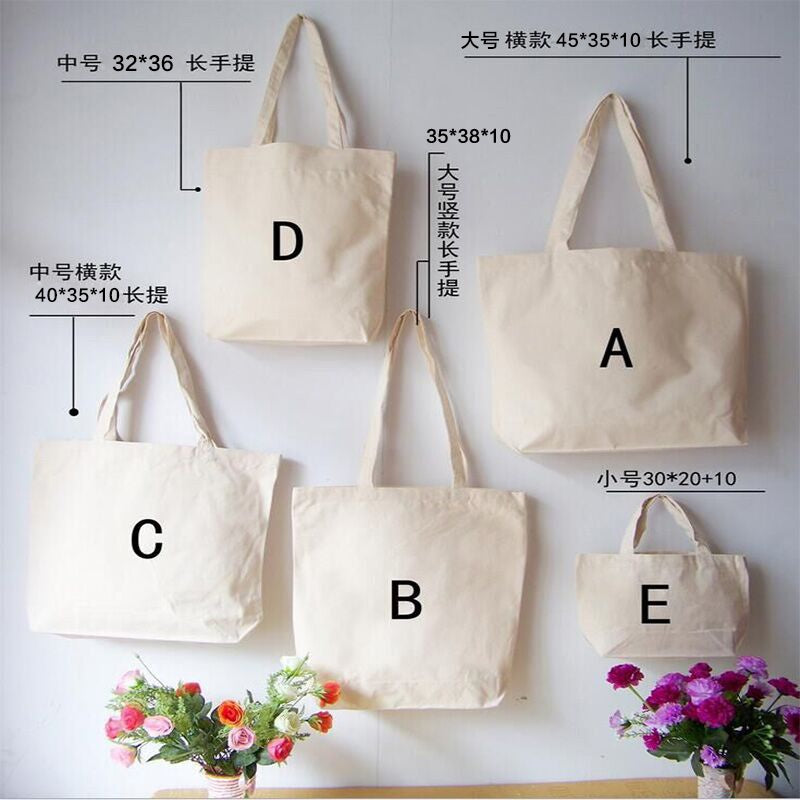 【Professional Customization】Canvas Bag Custom Cotton Bag Custom Print Logo Shopping Bag Eco-friendly Bag Custom Blank Diy Cloth BagPrintable Logo Manufacturers Customized Various Sizes and Styles(minimum 50pcs)