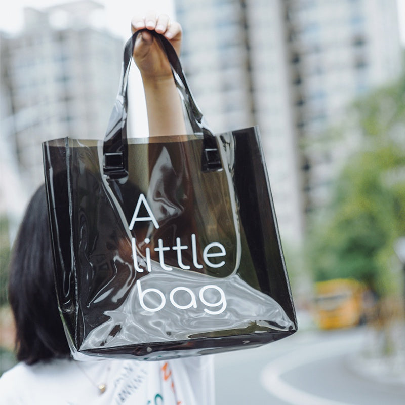 【Professional Customization】Good-looking Transparent Bags Free Custom Printed Logo High-grade Ins Wind Portable Gifts Plastic Bags Pvc Gift Bags Printable Logo Manufacturers Customized Various Sizes and Styles(minimum 50pcs)