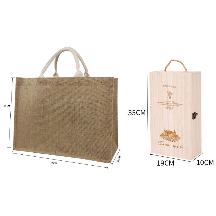 【Professional Customization】Have A Bottom Side Shopping Linen Bag Custom Logo Waterproof Spot Advertising Portable Imitation Jute BagPrintable Logo Manufacturers Customized Various Sizes and Styles(minimum 50pcs)