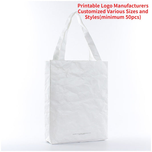 【Professional Customization】Factory  Portable Environmental Protection Bag Water Wash Kraff Paper Bag Advertising PromotionPrintable Logo Manufacturers Customized Various Sizes and Styles(minimum 50pcs)