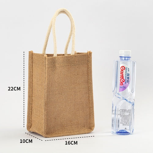 【Professional Customization】Jute Bag Linen Portable Shopping Bag Literature and Art RETRO Lunch Box Small Cloth Bag Printable Logo Manufacturers Customized Various Sizes and Styles(minimum 50pcs)