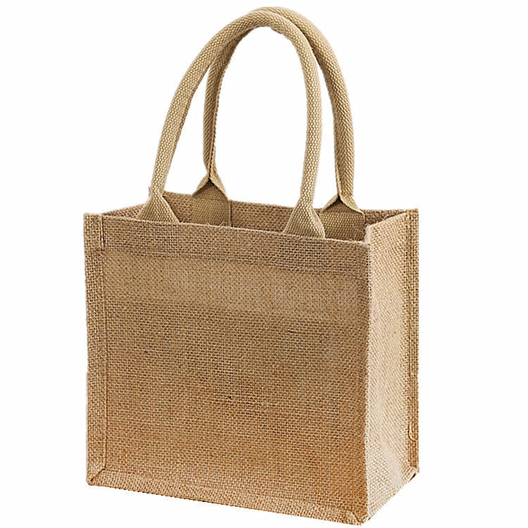 【Professional Customization】Jute Bag Customized Large Capacity Waterproof Jute Foreign Trade Handbag Portable Gift Storage Coarse Jute BagPrintable Logo Manufacturers Customized Various Sizes and Styles(minimum 50pcs)