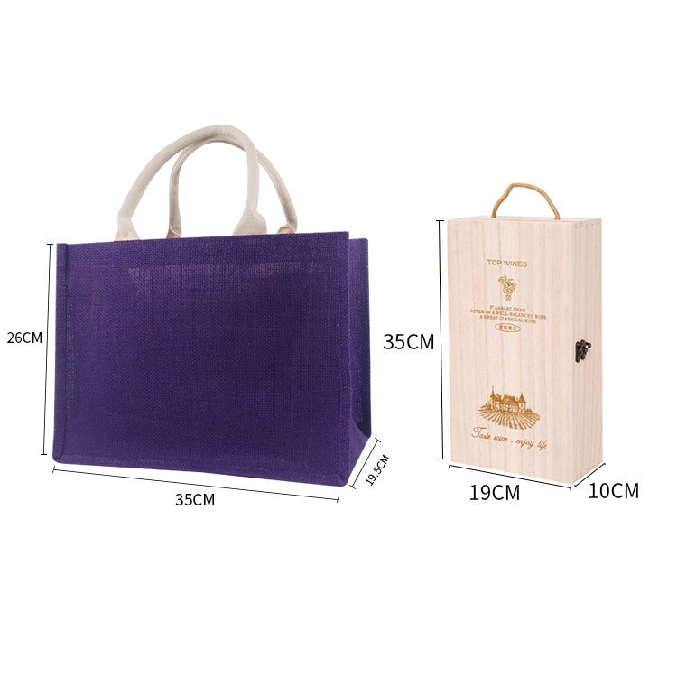 【Professional Customization】Creative Retro Pocket Waterproof Jute Shopping Bag Customized Advertising Portable Gift Sack CustomizationPrintable Logo Manufacturers Customized Various Sizes and Styles(minimum 50pcs)