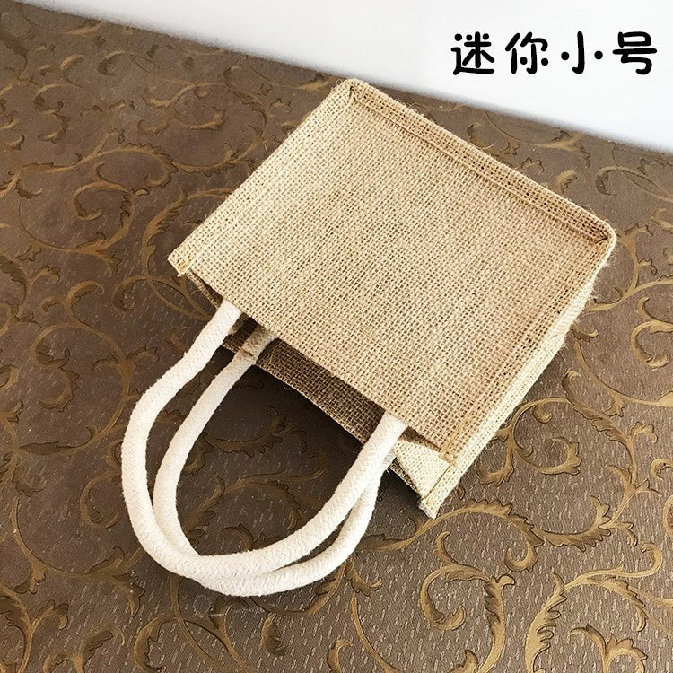 【Professional Customization】Shopping Environmental Protection Bag Linen Hand Canvas Women's Mini Printable Logo Manufacturers Customized Various Sizes and Styles(minimum 50pcs)