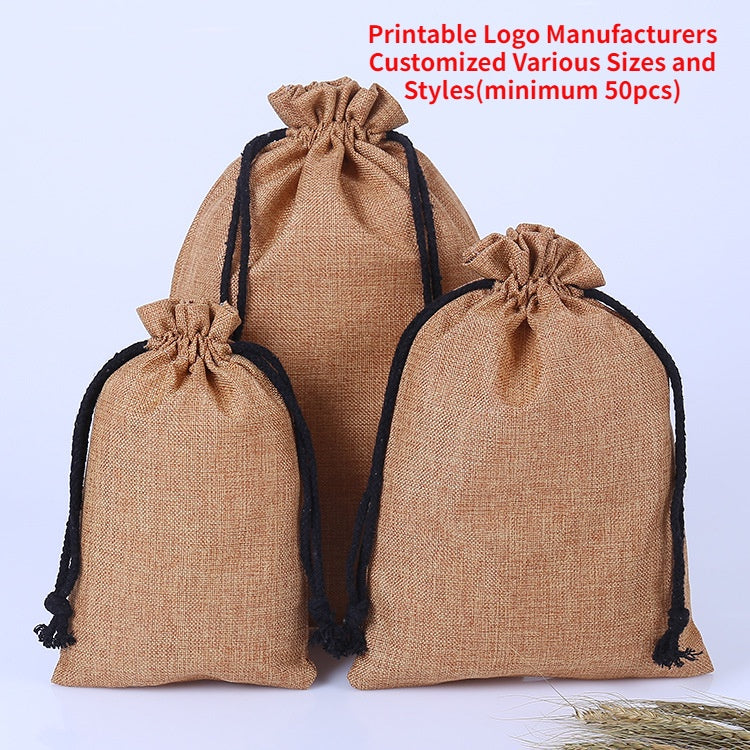 【Professional Customization】Custom Cotton Coffee Bean Bundle Pocket Pet Food Bag Gift Collection BagPrintable Logo Manufacturers Customized Various Sizes and Styles(minimum 50pcs)