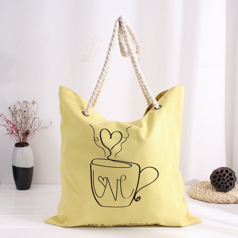 【Professional Customization】Canvas Bag Shopping Handbag Enterprise Custom Advertising Gift Bag Student Cram School BagPrintable Logo Manufacturers Customized Various Sizes and Styles(minimum 50pcs)