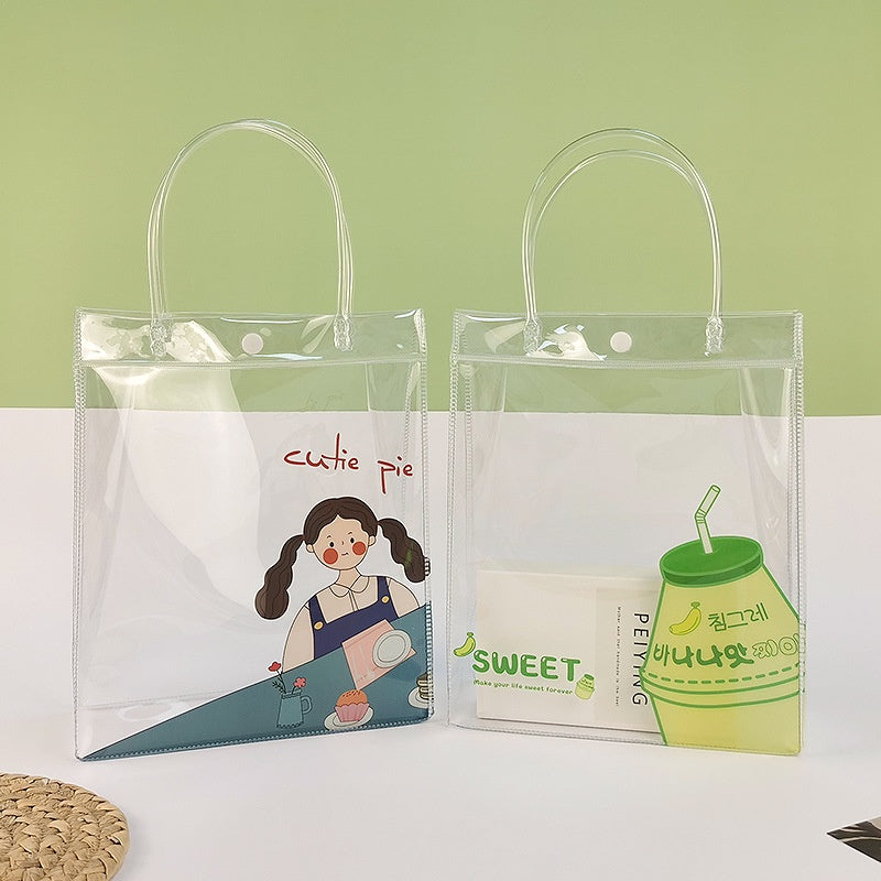 【Professional Customization】PVC Transparent Jelly Gift Packaging INS Online Celebrity Cute Portable Laser Holiday Gift Bag Custom Shopping BagPrintable Logo Manufacturers Customized Various Sizes and Styles(minimum 50pcs)