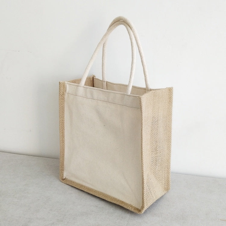 【Professional Customization】Jute Shopping Bags Linen Bags Small Fresh Bags Retro Canvas Custom Logo Cloth Bags Cotton And Linen Shopping Bags Printable Logo Manufacturers Customized Various Sizes and Styles(minimum 50pcs)