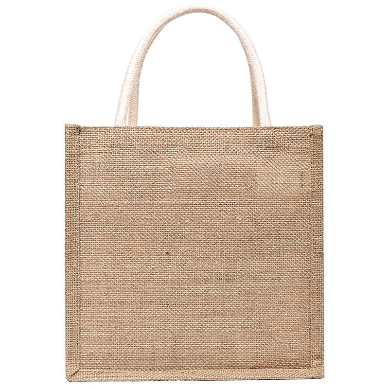 【Professional Customization】Customized Logo Gunny Bag Artistic Quality Jute Bag Portable Bag Shopping Bag No Print Same Gunny BagPrintable Logo Manufacturers Customized Various Sizes and Styles(minimum 50pcs)