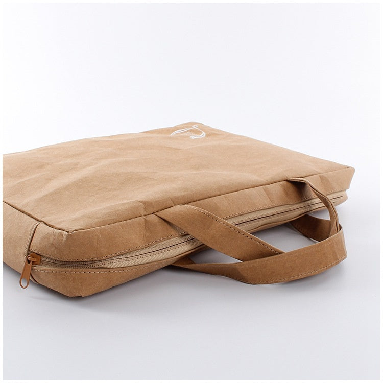 【Professional Customization】Washable Kraft Paper Laptop Bag File Bag Handbag New Briefcase Men's And Women's CustomizationPrintable Logo Manufacturers Customized Various Sizes and Styles(minimum 50pcs)