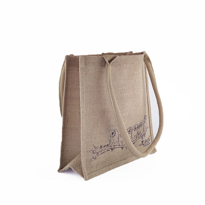 【Professional Customization】Jute Bag Custom Manufacturer New Year Gift Jute Bag Plastic Bag Shopping Portable Jute Bag Wholesale(minimum 50pcs)