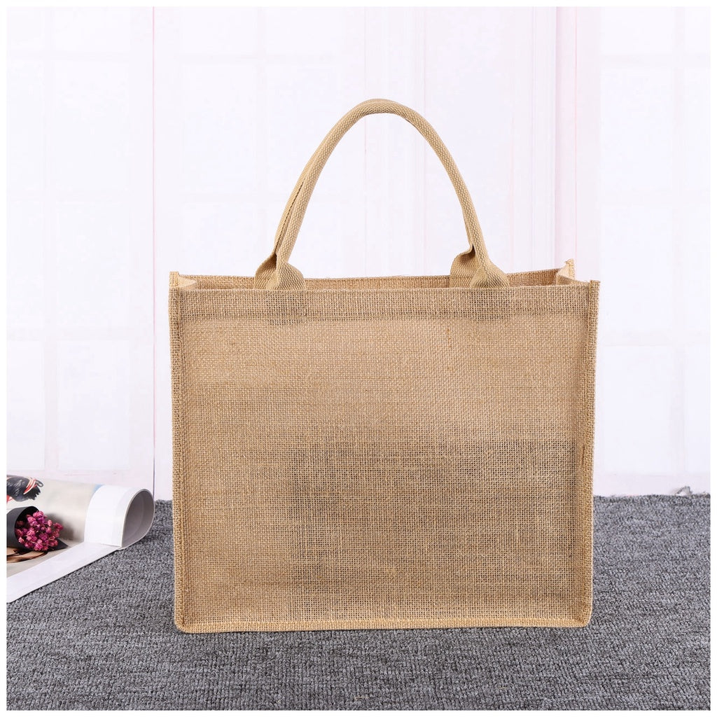 【Professional Customization】Linen Bag Jute Bag Linen Bag Linen Bag Linen Shopping Bag Hand Bag Gift Bag Printable Logo Manufacturers Customized Various Sizes and Styles(minimum 50pcs)