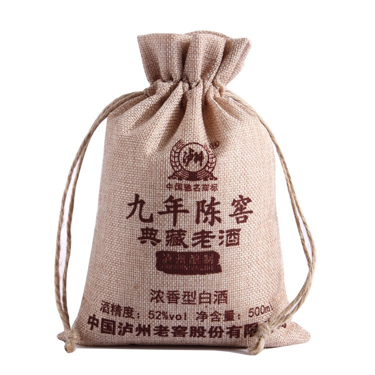 【Professional Customization】Custom Linen Rope Bundle Pockets Featuring Environmentally Friendly High-grade Liquor Red Wine Packaging BagsPrintable Logo Manufacturers Customized Various Sizes and Styles(minimum 50pcs)