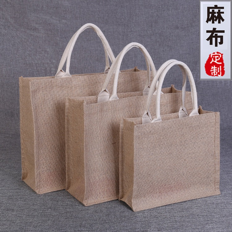 【Professional Customization】Cotton And Linen Environmental Protection Shopping Hand Bag Thick Durable Literary Canvas Practical Bag Linen Bag Printable Logo Manufacturers Customized Various Sizes and Styles(minimum 50pcs)