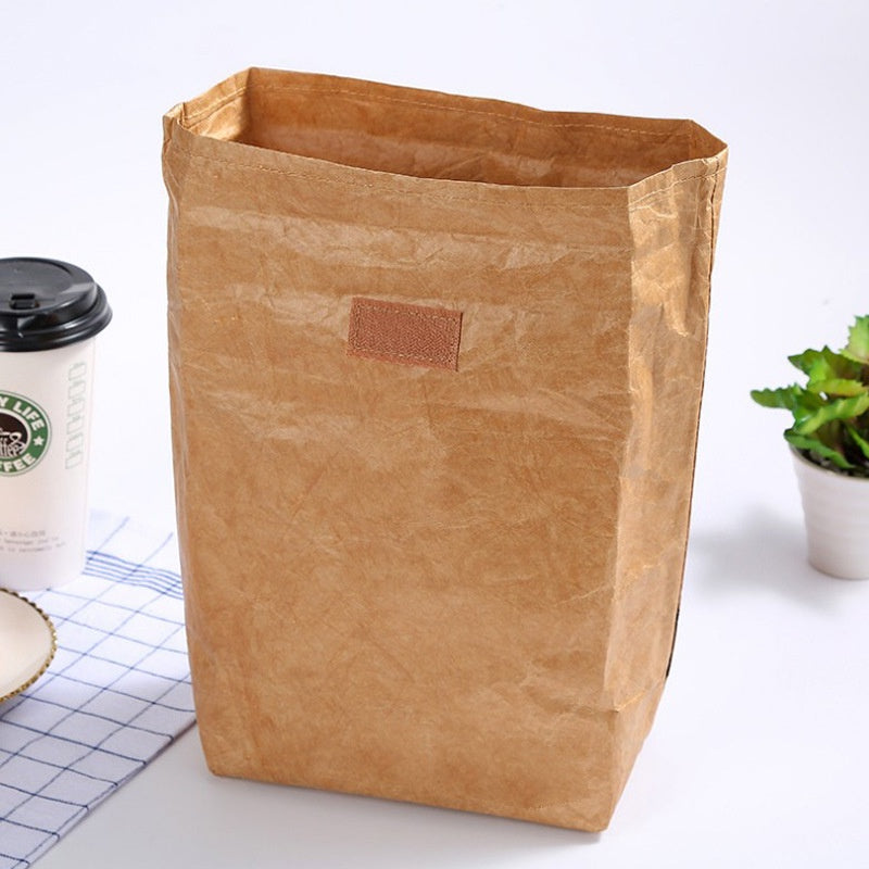 【Professional Customization】Factory Customized Kraft Paper Lunch Bag Environmental Friendly And Digestible DuPont Paper Aluminum Film Lunch Box BagPrintable Logo Manufacturers Customized Various Sizes and Styles(minimum 50pcs)