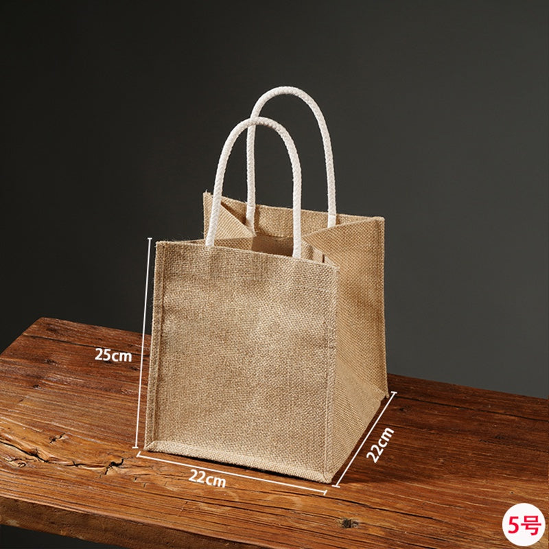 【Professional Customization】Retro Art Cotton And Linen Tote Bag Woven Small Cloth Bag Shopping Eco-friendly Bag Carrying Book Bag Storage Small Printable Logo Manufacturers Customized Various Sizes and Styles(minimum 50pcs)