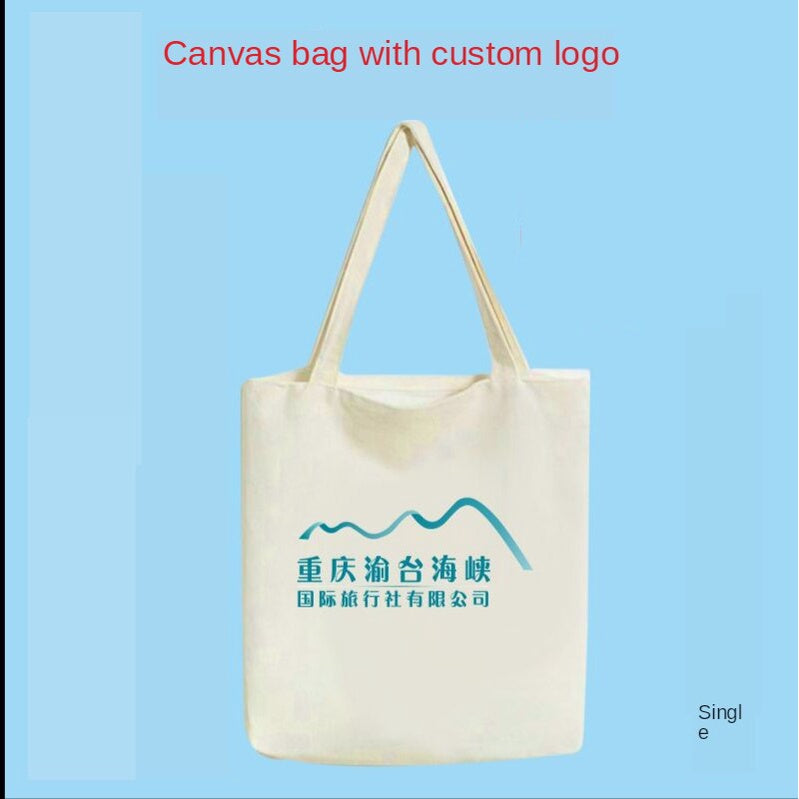 【Professional Customization】Canvas Bag Handbag Customized DIY Environmental Protection Bag Customized Shopping Bag Publicity Customized Shoulder Bag Printable Logo Manufacturers Customized Various Sizes and Styles(minimum 50pcs)