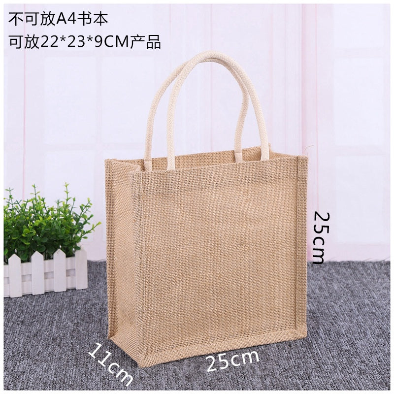 【Professional Customization】Shopping Environmental Protection Bag Linen Hand Canvas Women's Mini Printable Logo Manufacturers Customized Various Sizes and Styles(minimum 50pcs)