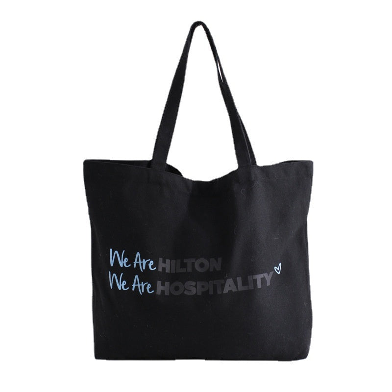 【Professional Customization】Canvas Bag Shopping Handbag Enterprise Custom Advertising Gift Bag Student Cram School BagPrintable Logo Manufacturers Customized Various Sizes and Styles(minimum 50pcs)