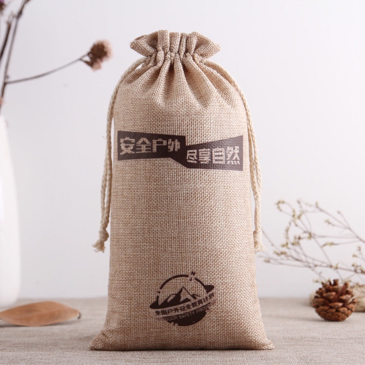 【Professional Customization】Linen Bundle Mouth Gift Accessories Small Bag Environmental Protection Drawstring Advertising Promotion BagPrintable Logo Manufacturers Customized Various Sizes and Styles(minimum 50pcs)