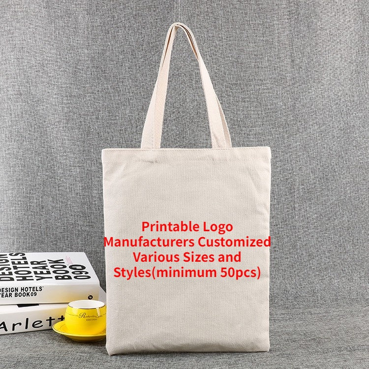 【Professional Customization】Enterprise Hand-held Canvas Bag Company Customized Event Conference Cotton Bag Shopping Green Bag Cotton Printable Logo Manufacturers Customized Various Sizes and Styles(minimum 50pcs)