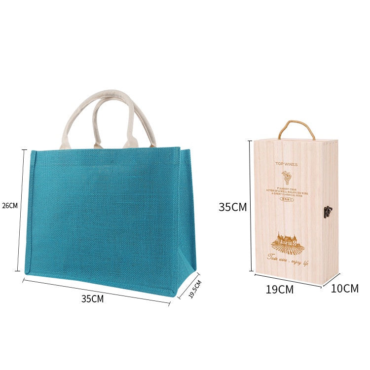 【Professional Customization】Creative Retro Pocket Waterproof Jute Shopping Bag Customized Advertising Portable Gift Sack CustomizationPrintable Logo Manufacturers Customized Various Sizes and Styles(minimum 50pcs)