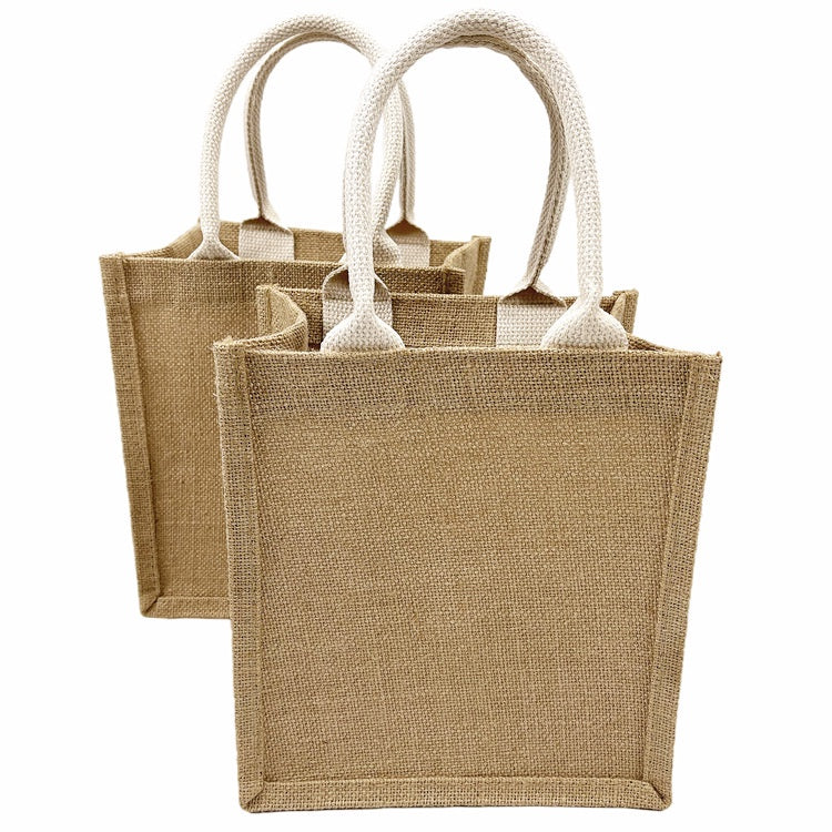 【Professional Customization】Linen Bag Spot Unprinted Jute Bag Clad Jute Bag Custom Logo Good Product Linen Bag DIYPrintable Logo Manufacturers Customized Various Sizes and Styles(minimum 50pcs)