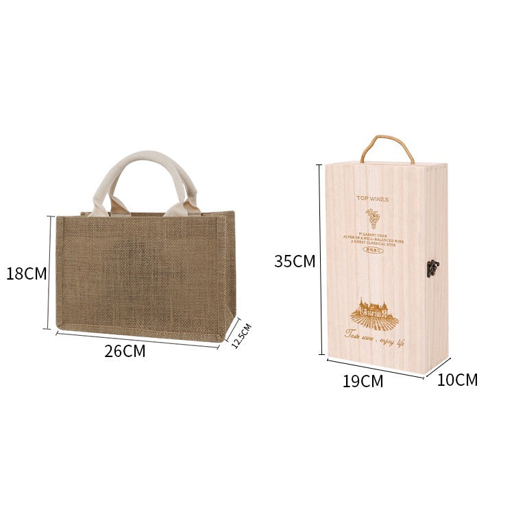 【Professional Customization】Creative Retro Pocket Waterproof Jute Shopping Bag Customized Advertising Portable Gift Sack CustomizationPrintable Logo Manufacturers Customized Various Sizes and Styles(minimum 50pcs)