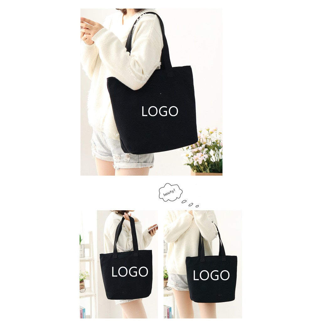 【Professional Customization】Canvas Bag Women's One-shoulder Literary Crossbody Bag Japanese Cloth Bag Large Capacity Mori Korean Printable Logo Manufacturers Customized Various Sizes and Styles(minimum 50pcs)