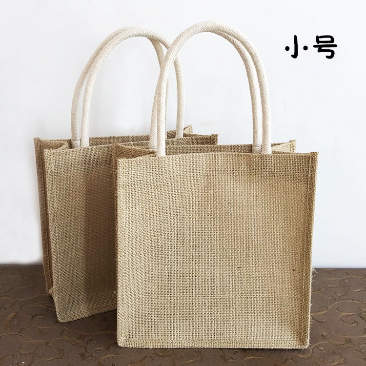 【Professional Customization】Shopping Environmental Protection Bag Linen Hand Canvas Women's Mini Printable Logo Manufacturers Customized Various Sizes and Styles(minimum 50pcs)