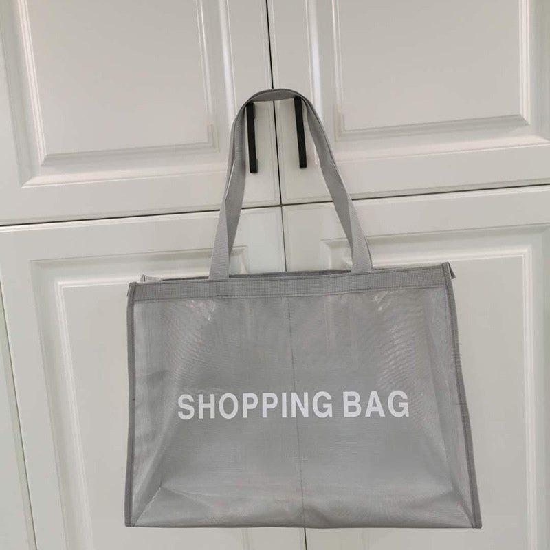 【Professional Customization】Supermarket Breathable Mesh Shopping Bag Hand Nylon Mesh Bag Beach Travel Bath Center Fitness Collection Women's BagPrintable Logo Manufacturers Customized Various Sizes and Styles(minimum 50pcs)