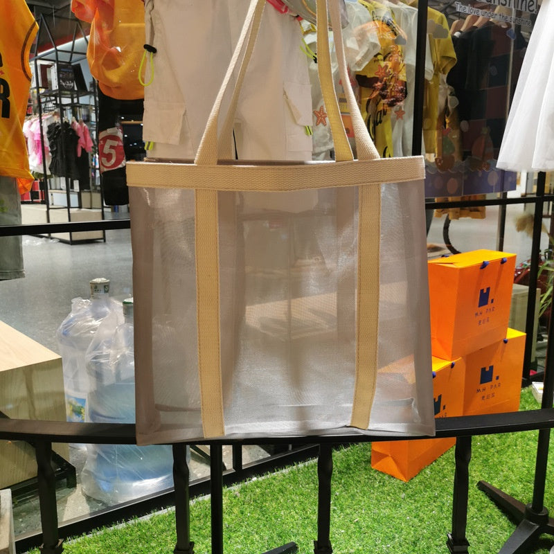 【Professional Customization】Custom Shopping Bag Nylon Mesh Bag Clothing Store Eco-friendly Bag Can Print Logo Spot Beach Bag CustomizationPrintable Logo Manufacturers Customized Various Sizes and Styles(minimum 50pcs)